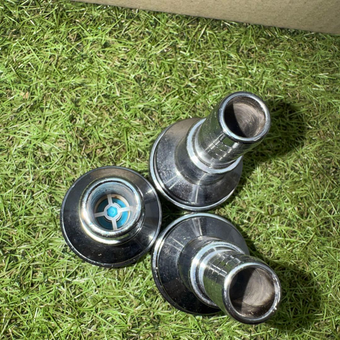 金属製シルバー蛇口 L字型散水用バルブ 3個セット［2265］