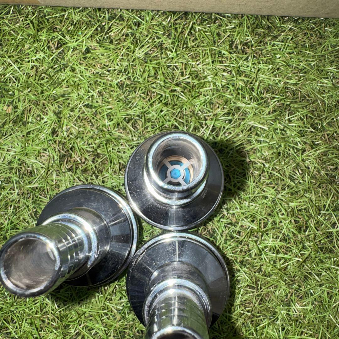 金属製シルバー蛇口 L字型散水用バルブ 3個セット［2265］