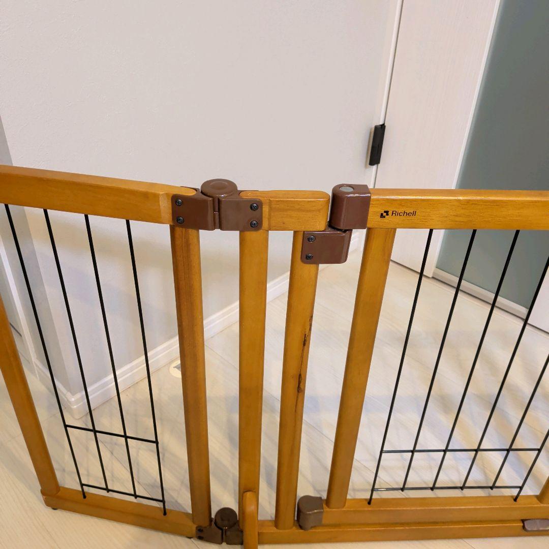 Richell　木製置くだけドア付き　ペットゲートS