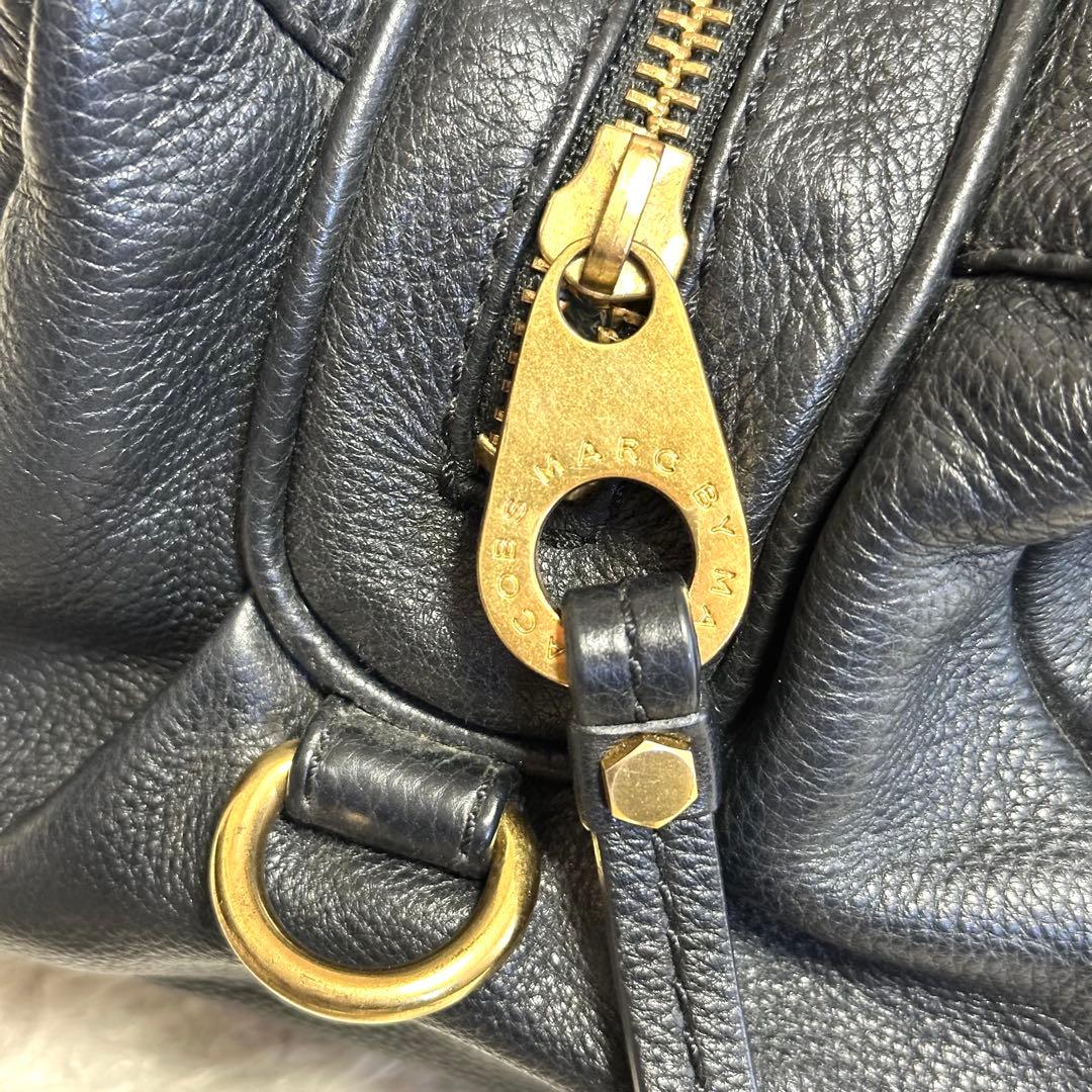 マークバイマークジェイコブス 2way ハンドバッグ レザー ブラック y2k