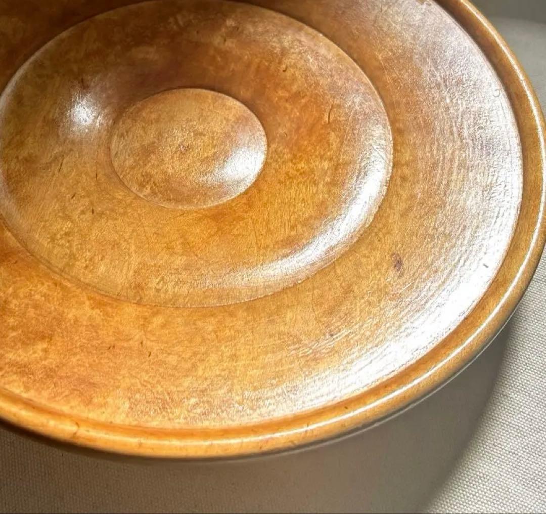 蚤の市　北欧　木製　ブレッドプレート　ワイドリム　コンポティエ　パン皿