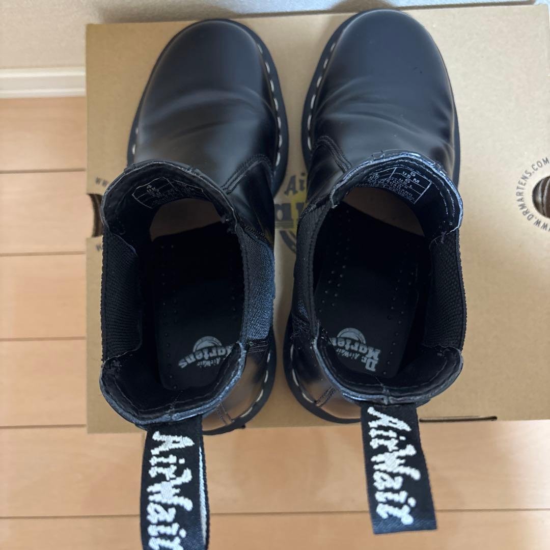 ドクターマーチン　ホワイトステッチ チェルシーブーツ　サイドゴア　UK4