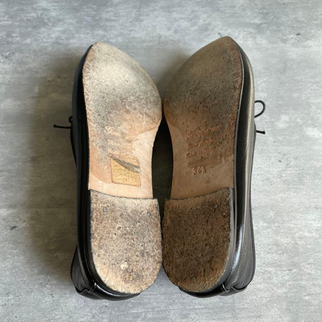 【美品】 SPELTA スペルタ ブラック レザー バレエシューズ 34 2/1