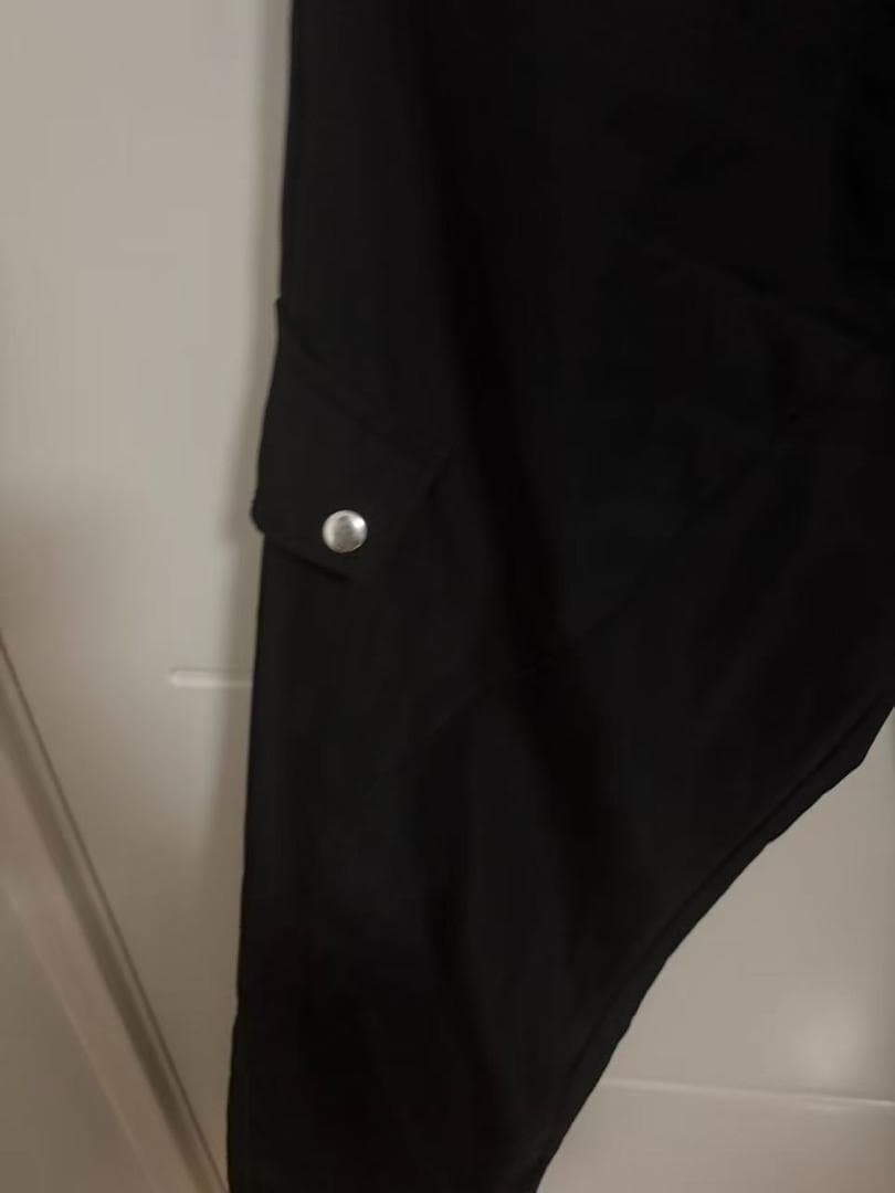 ブラック サイドポケット付きパンツ