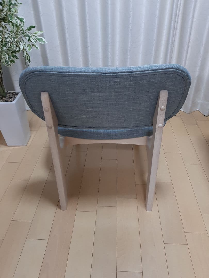 ニトリ ダイニングチェア リラックスワイド Nシールド布 ターコイズブルー