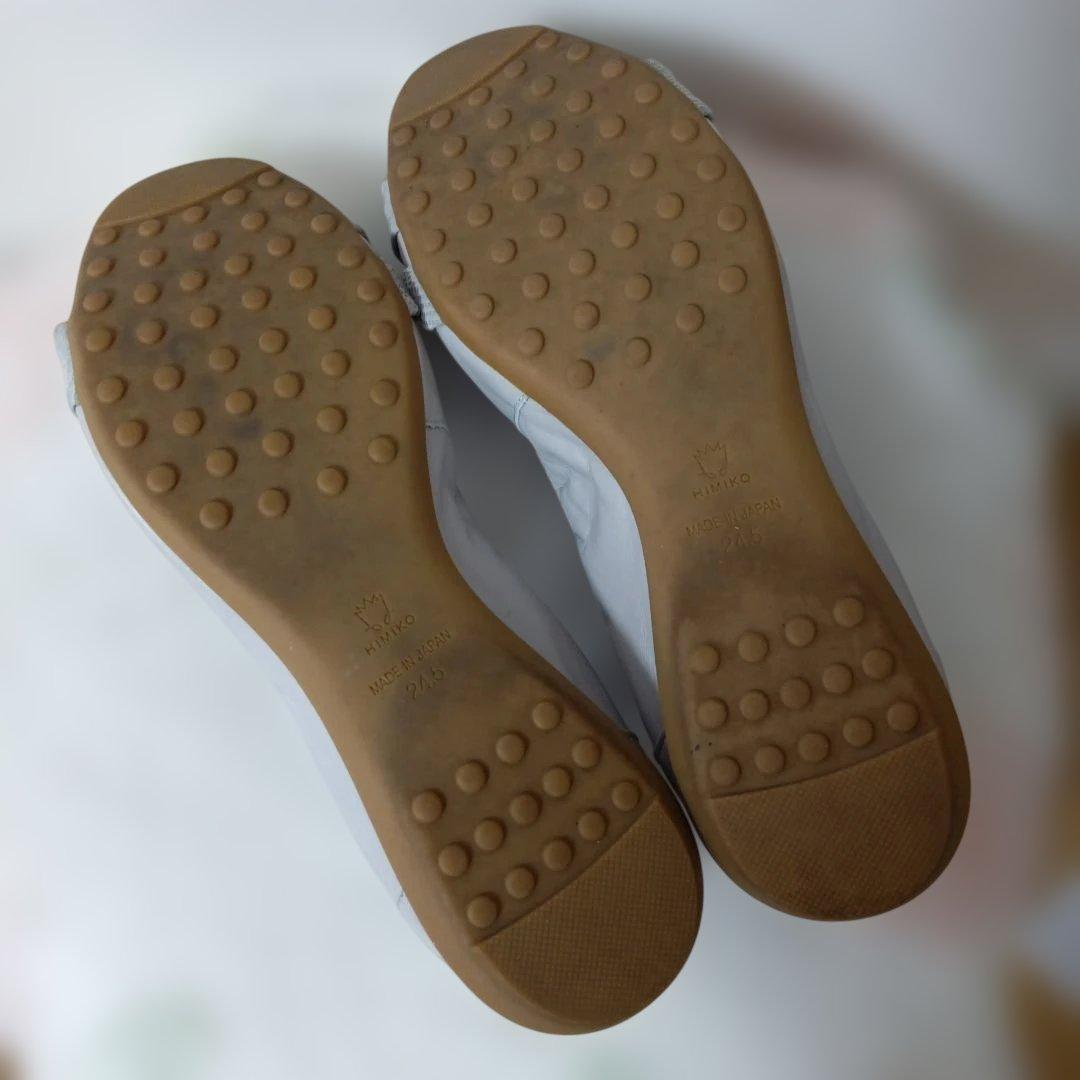 【美品】卑弥呼 ドライビングシューズ パンプス グレー バレエシューズ　フラット