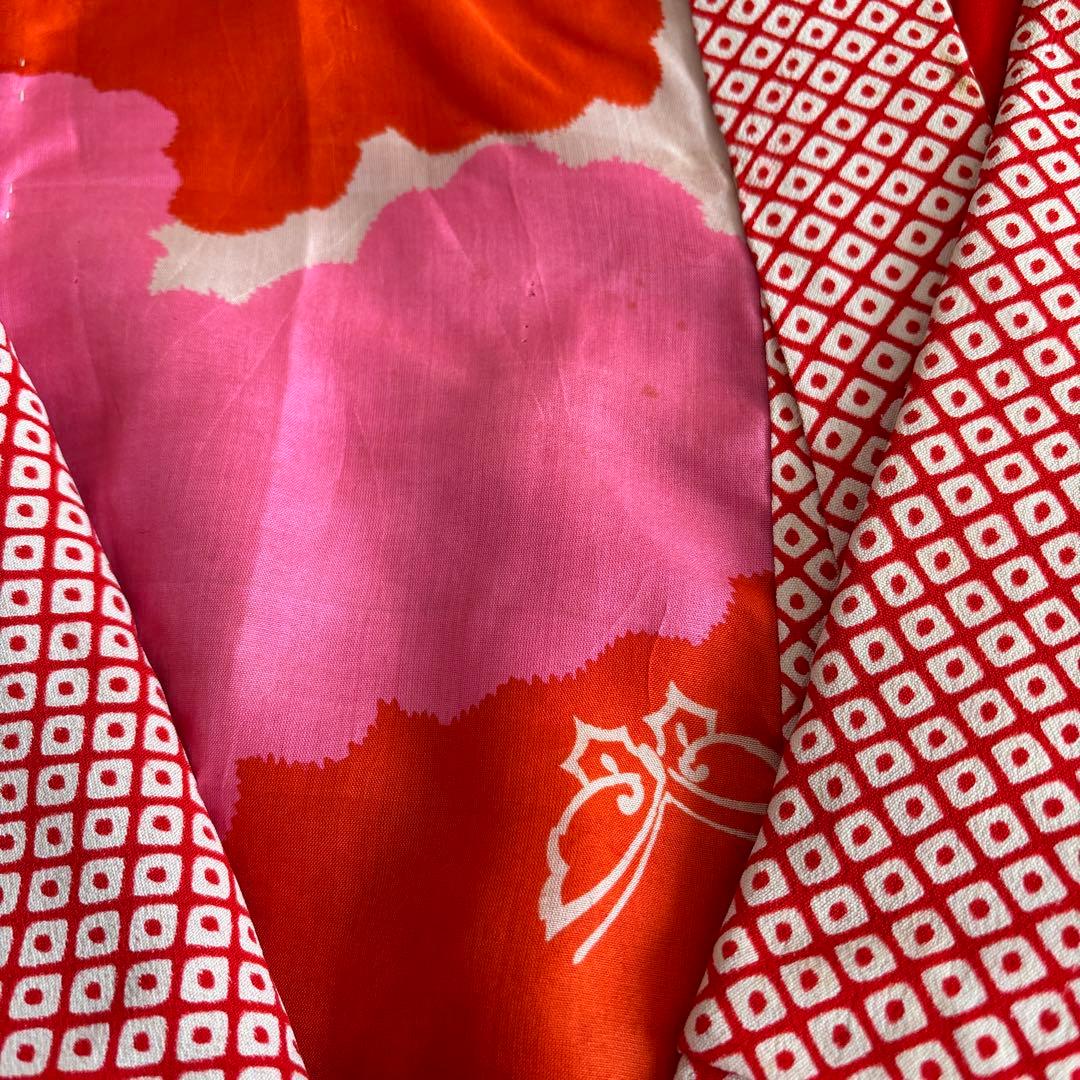 七五三　七歳　正絹アンティーク着物長襦袢