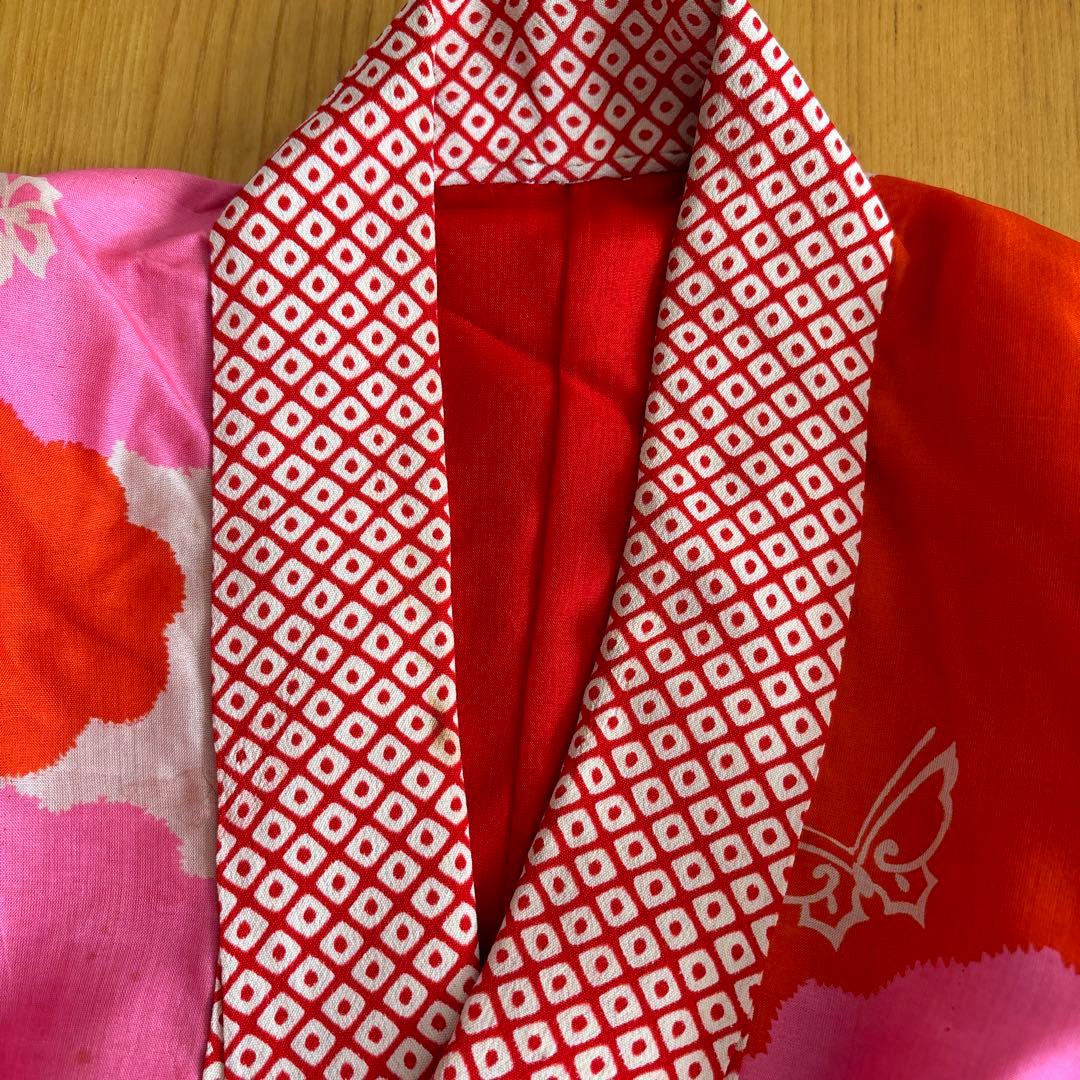 七五三　七歳　正絹アンティーク着物長襦袢