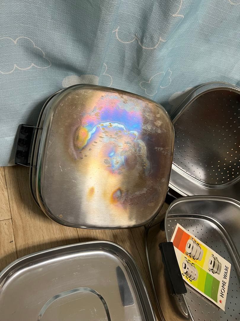 激安送料込‼️ 神子島製作所 ステンレス角型蒸し器 3段 29cm