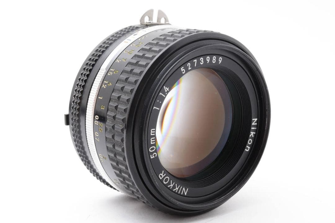 ★極美品★ニコンNikon Ai-S 50mm f1.4 フード付き #595