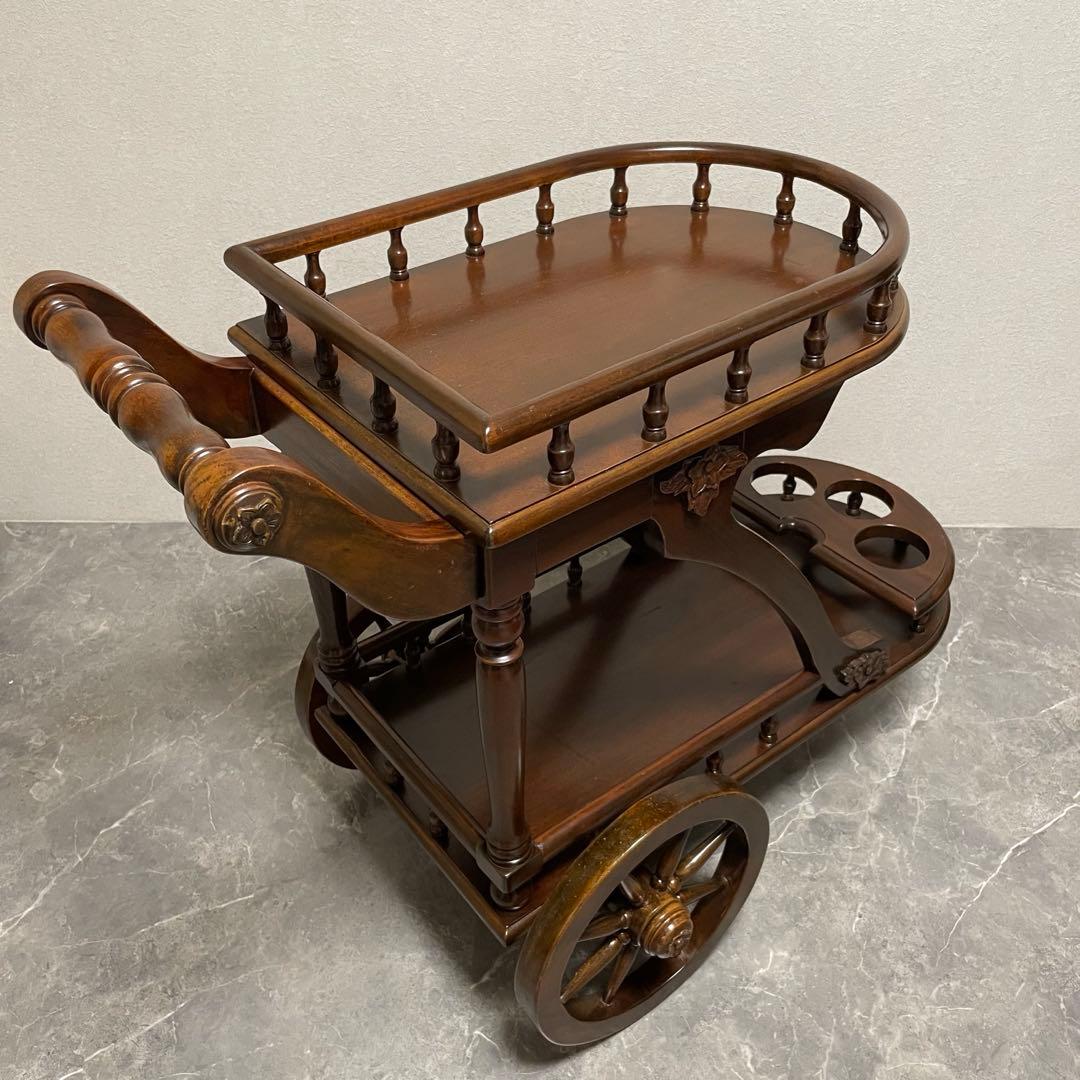 希少　アンティーク トロリーワゴン ワインラックワゴン　キッチンワゴン