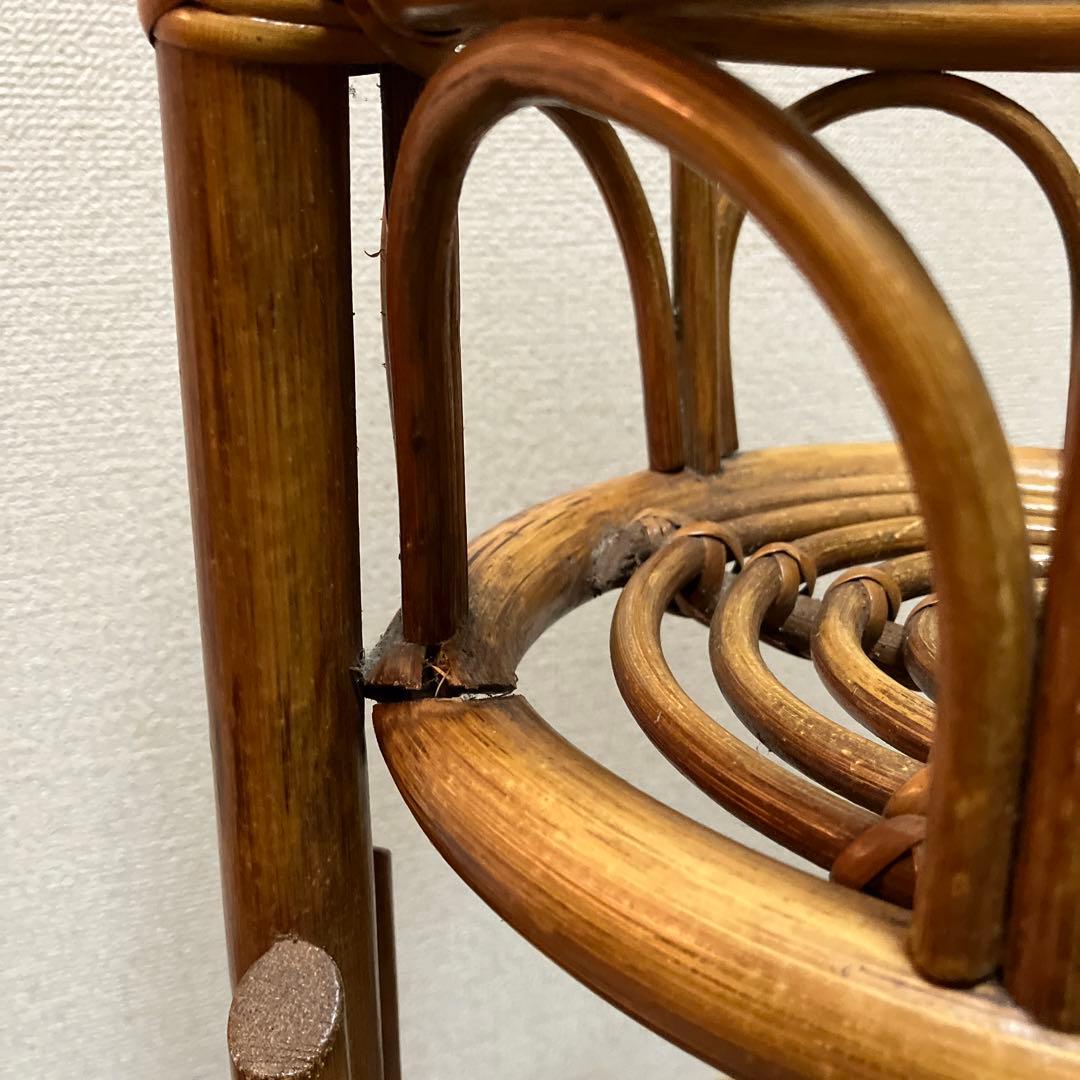 ラタン　藤家具　2段　フラワースタンド　鉢カバー