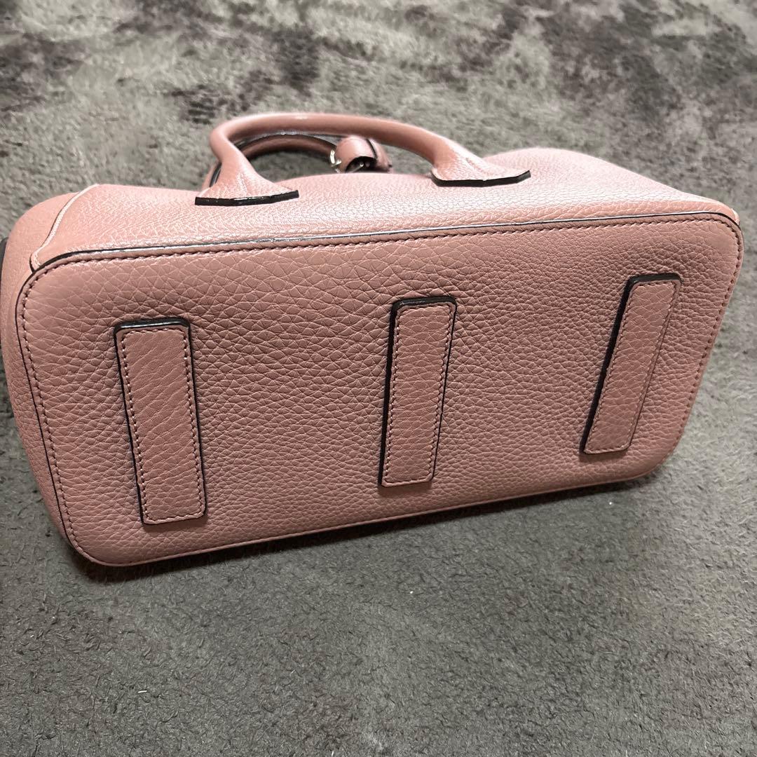 バリーピンク レザー ハンドバッグ