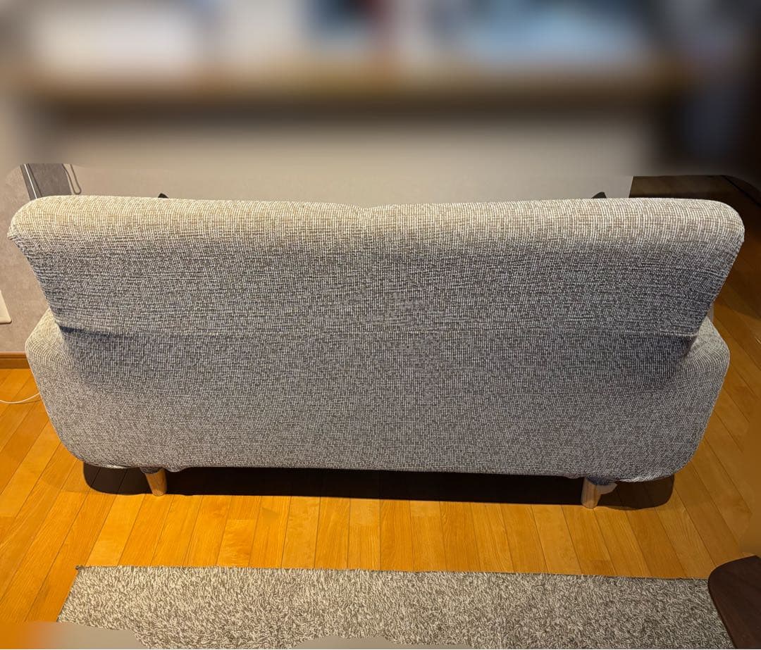 引き取り限定 2人掛けソファ ブラウン 幅146.5cm