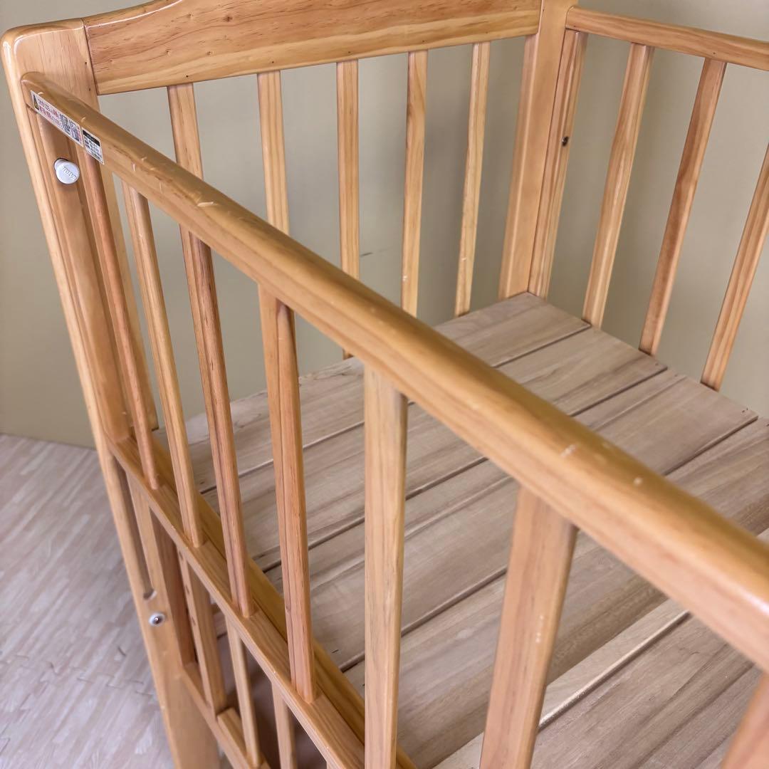 ☆除菌清掃済☆　☆綺麗☆　カトージ　ハイシートミニベッド　ナチュラル　すのこ床板