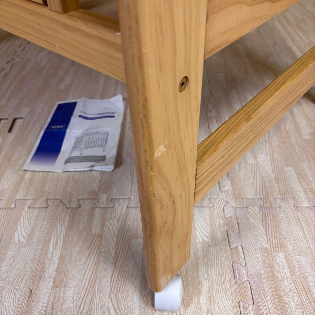 ☆除菌清掃済☆　☆綺麗☆　カトージ　ハイシートミニベッド　ナチュラル　すのこ床板