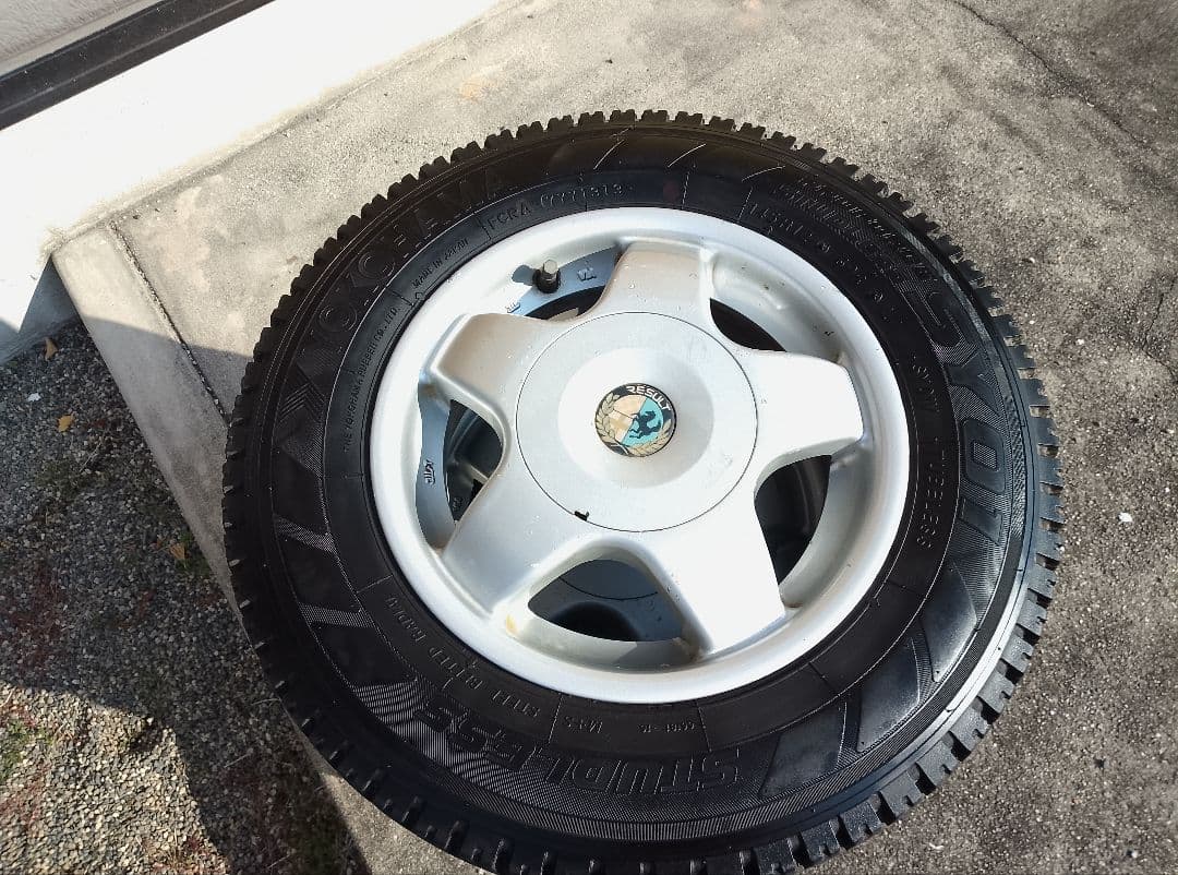 145R12 6PR LT・スタッドレスタイヤ・アルミホイール・2本のみ・1/2