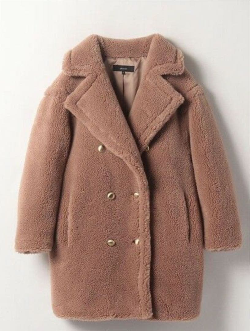 新品 allureville ウールMIXボアPコート キャメル　半額以下