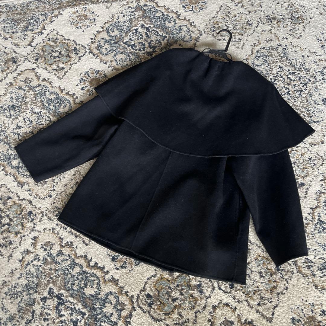 MACHATT マチャット オーバーカラーウールコート ブラック