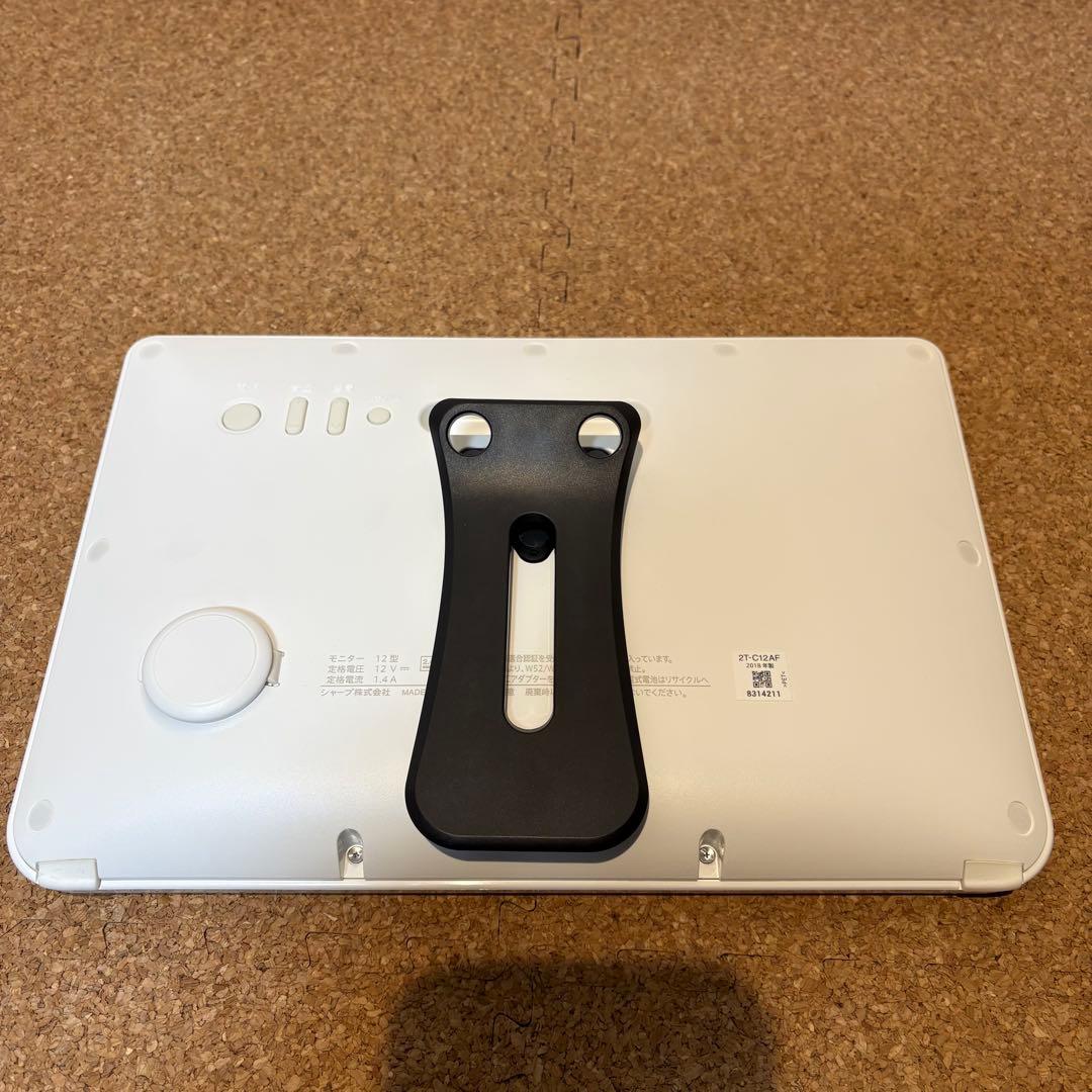 【美品】シャープ ポータブル液晶テレビ AQUOS ホワイト 2T-C12AF