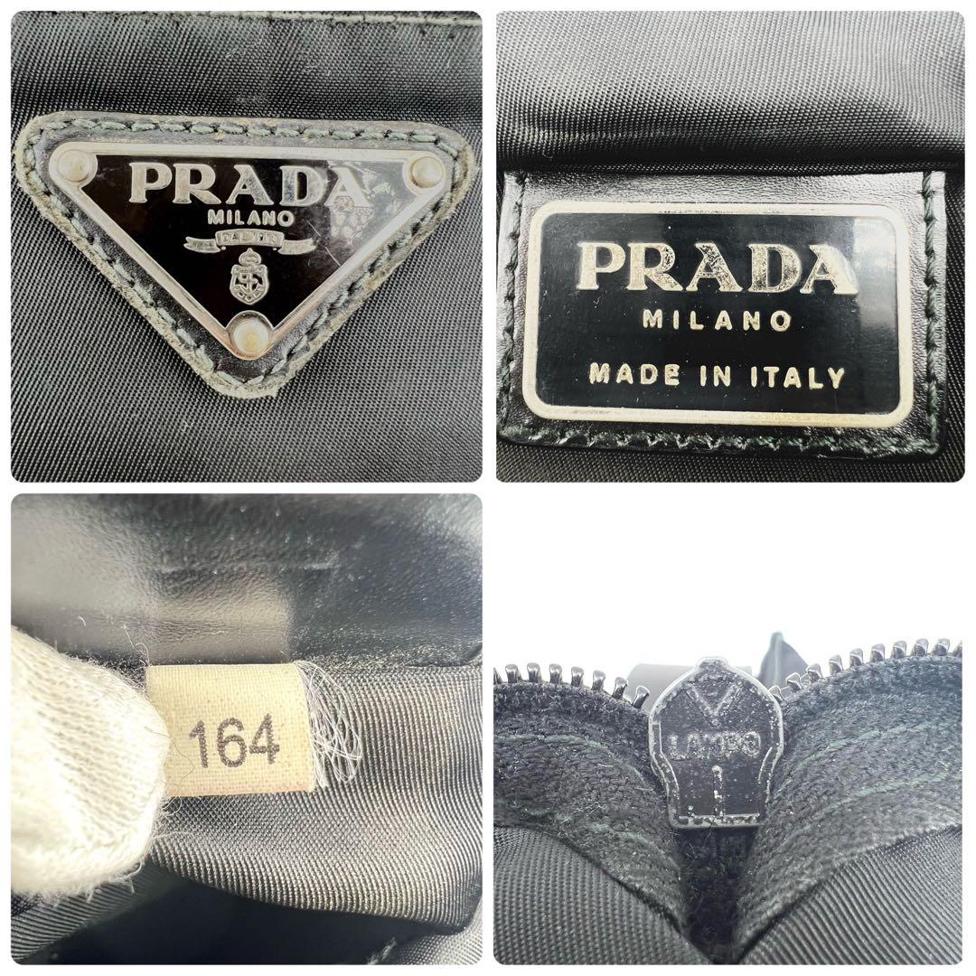 PRADA　黒　三角ロゴ　ナイロン　斜め掛け　ショルダーバッグ　サコッシュ