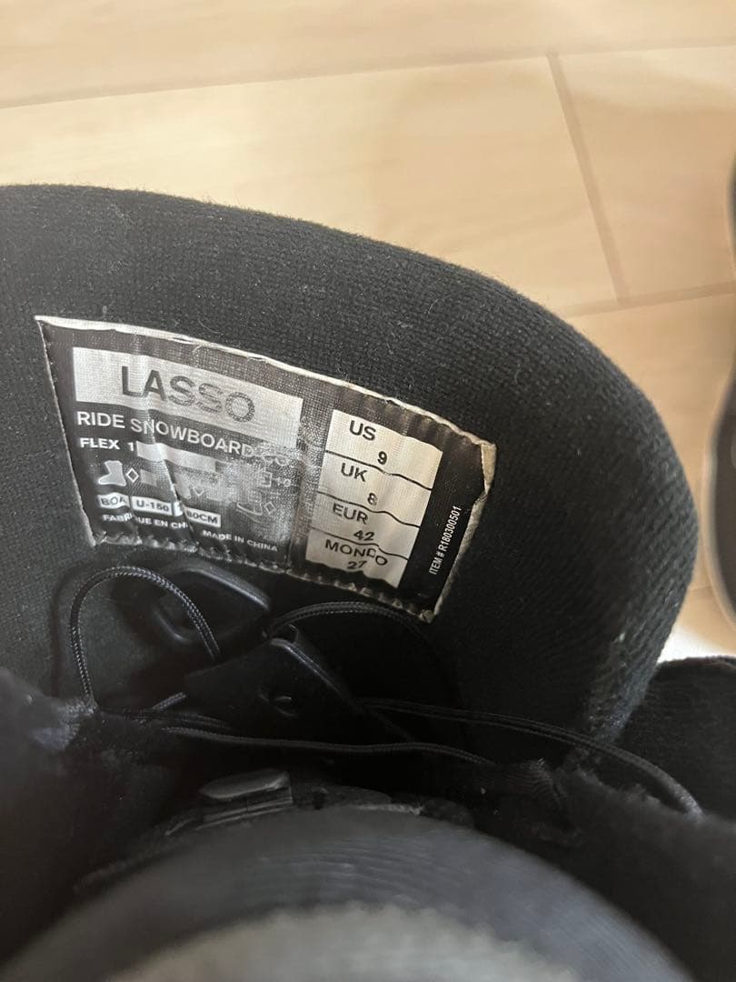 【良品】LASSO ブラック スノーボードブーツ　ride ブラック　27 ✨