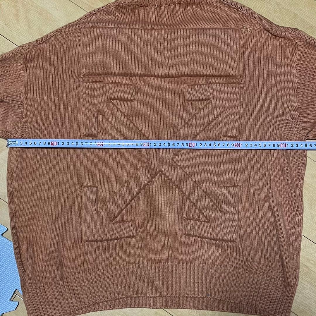 offwhite バックアローエンボスニット　シュプリーム