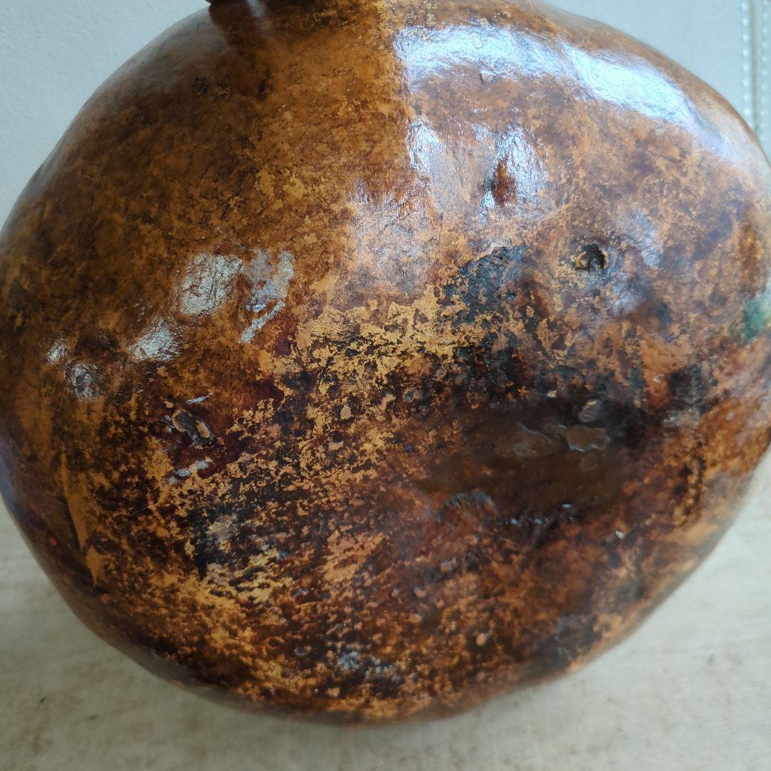 骨董 瓢炭斗 ふくべ細工 炭入れ 炭斗 木製 茶道具茶道 お点前 炭