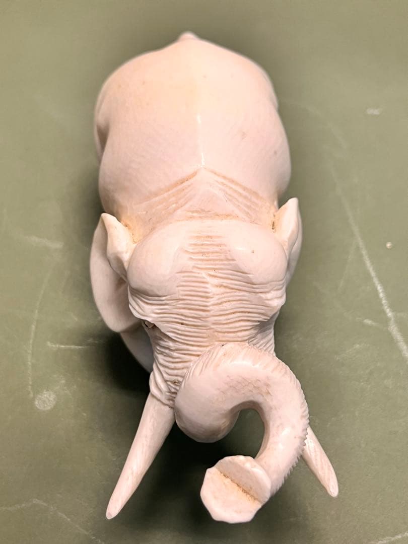 象牙風　マンモス・象　置物