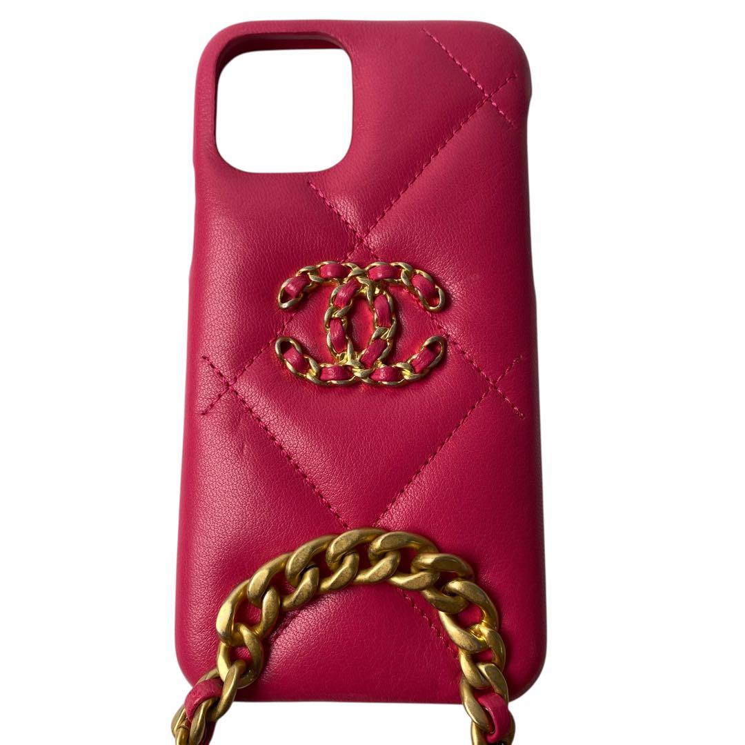 シャネルCHANELココマーク iPhoneケース マトラッセチェーン
