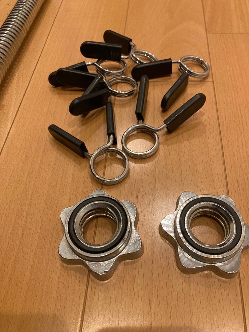 【値下げ】バーベルシャフトとウエイトプレートセット【引き取り限定】