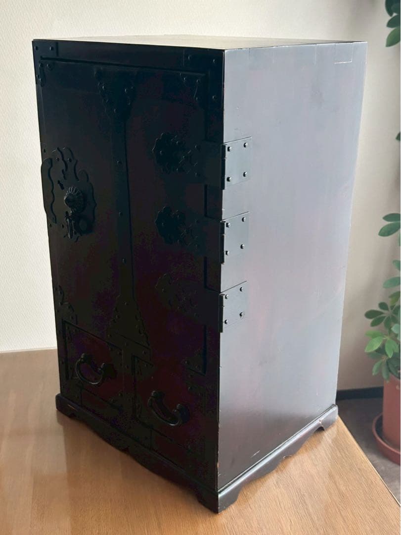 【希少】仙台箪笥、小箪笥・扉箪笥（金具装飾）