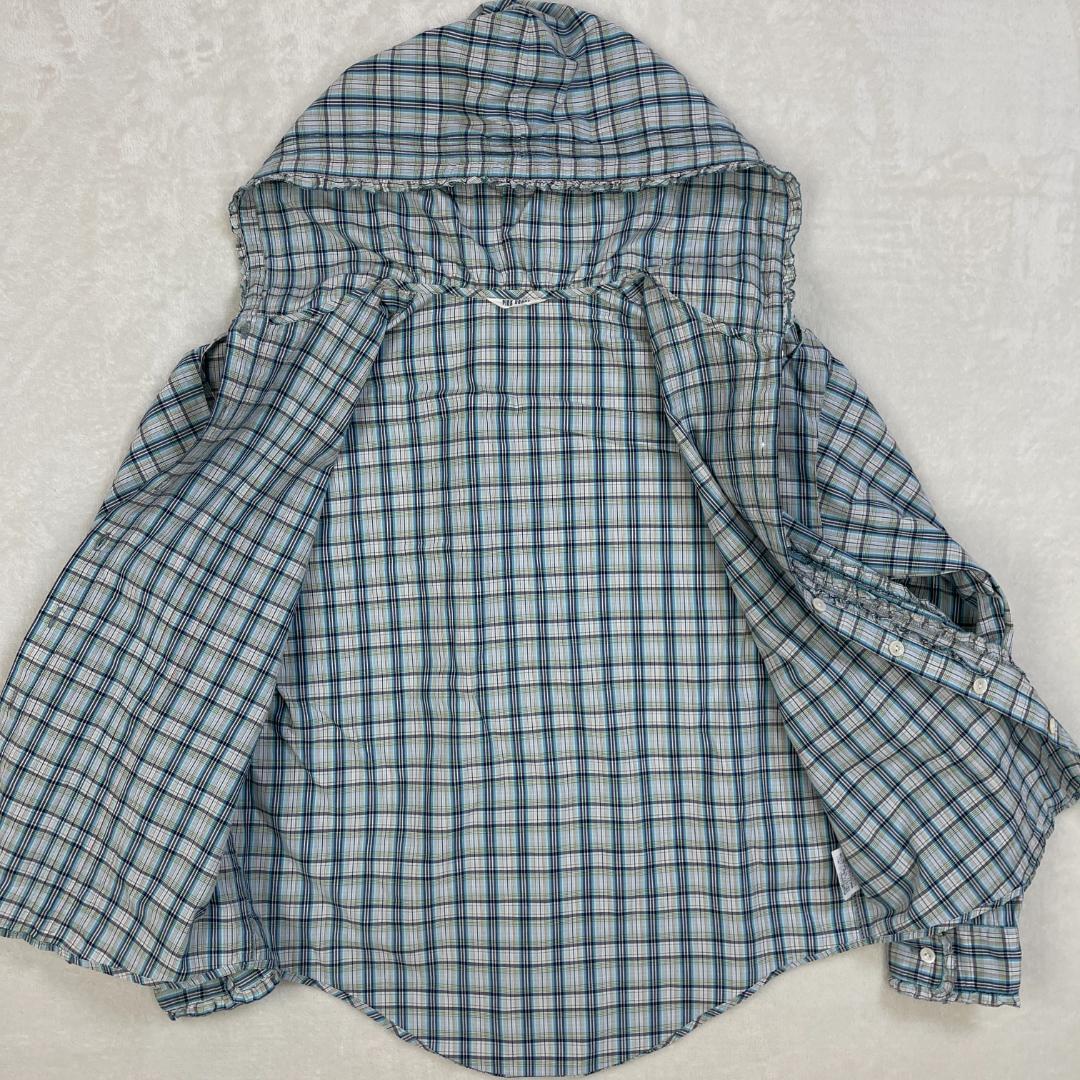 PINK HOUSE　フード付きチェックシャツ　長袖　金子功　ブラウス