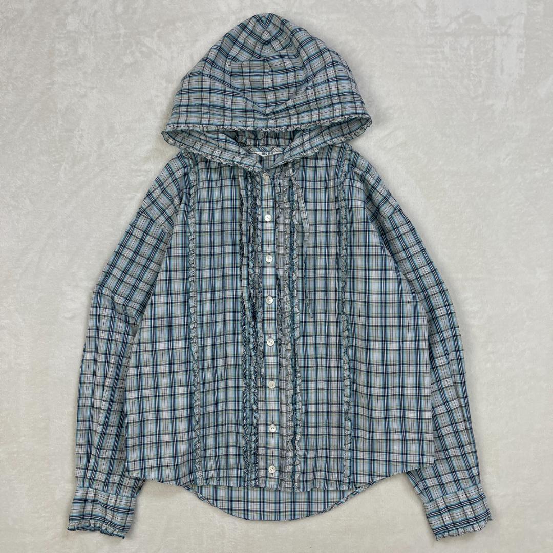PINK HOUSE　フード付きチェックシャツ　長袖　金子功　ブラウス