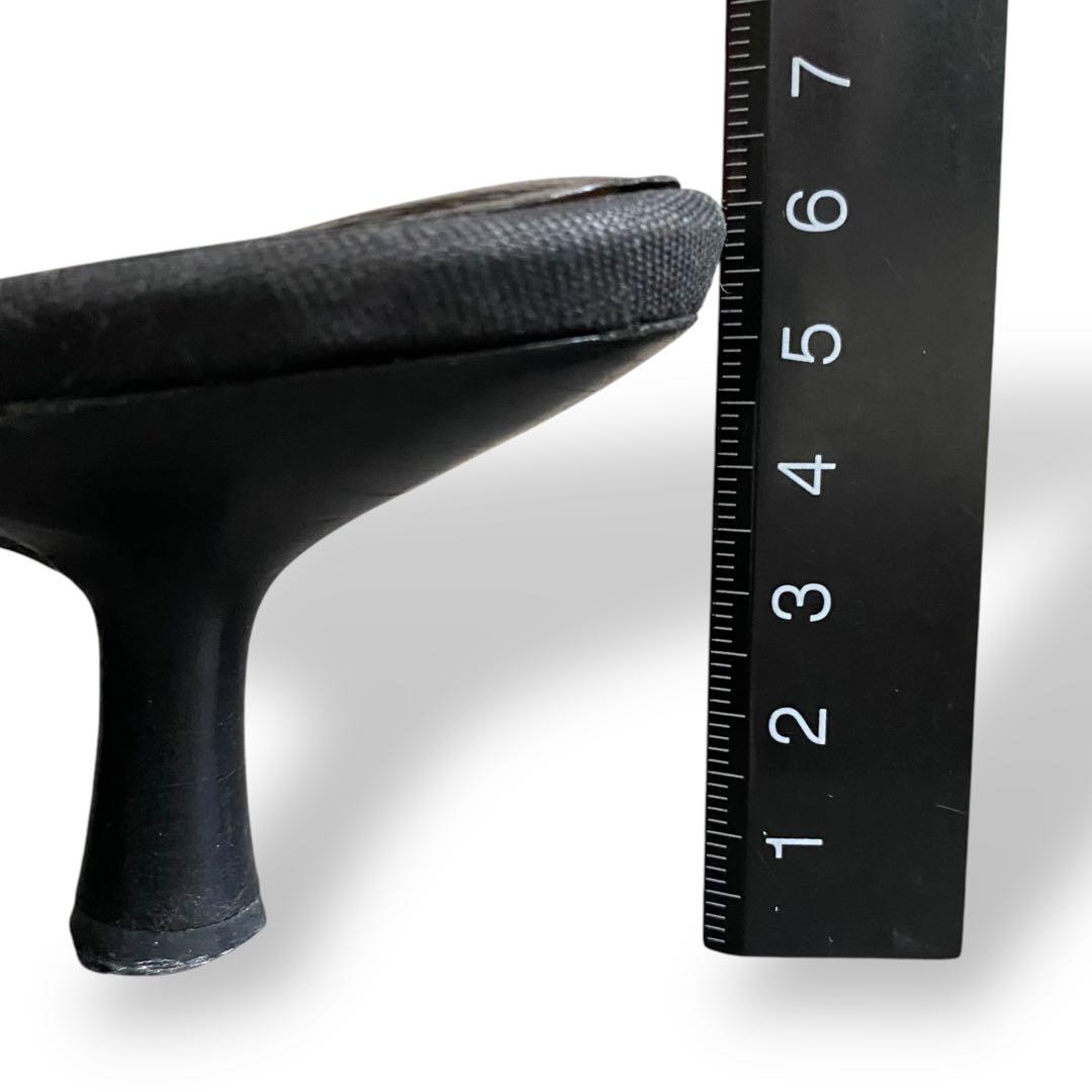 CHANEL ロゴ刺繍　ミュール　白　黒　23-23.5cm