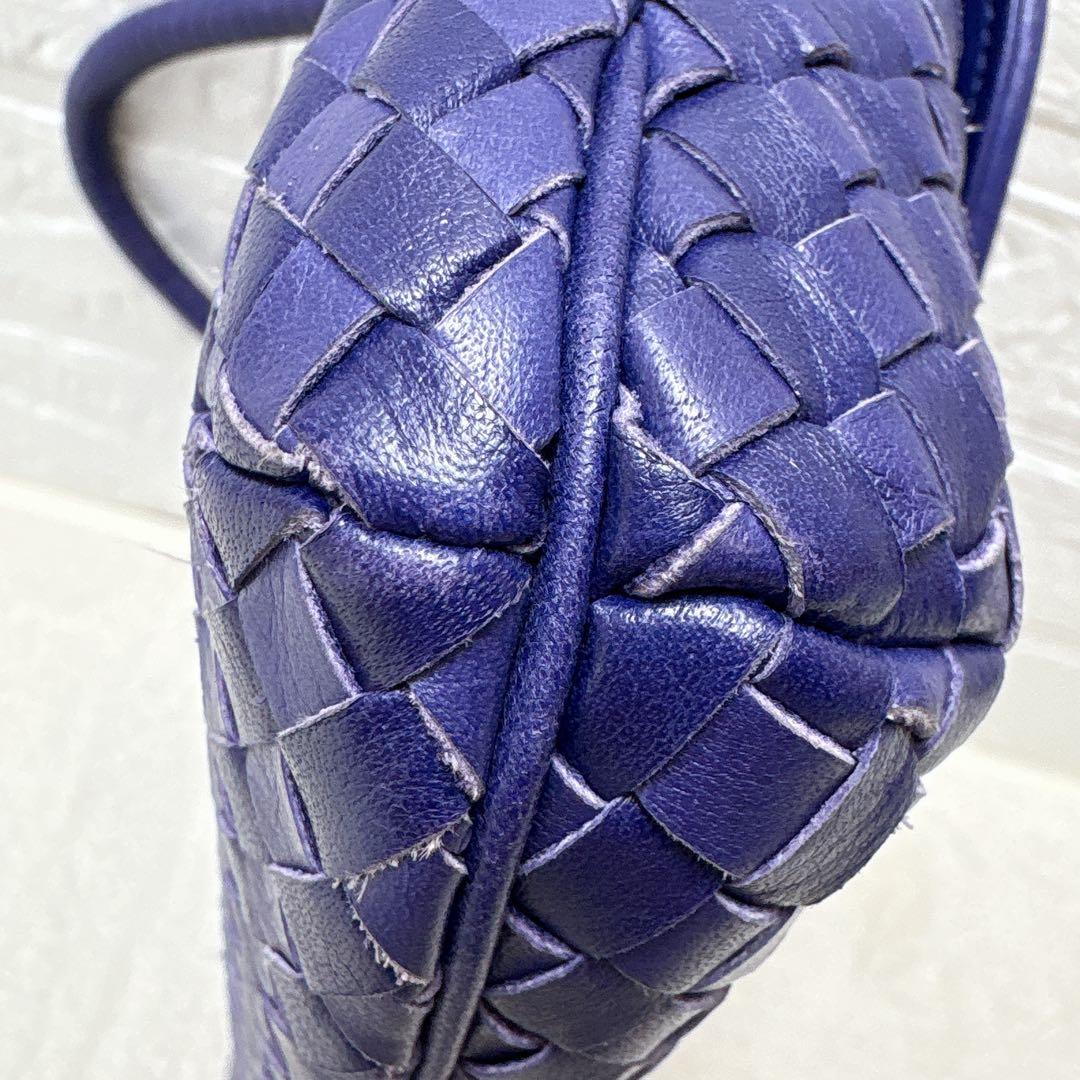 【希少✨】 ハマノ ロイヤルモデル イントレチャート ハンドバッグ レザー 青