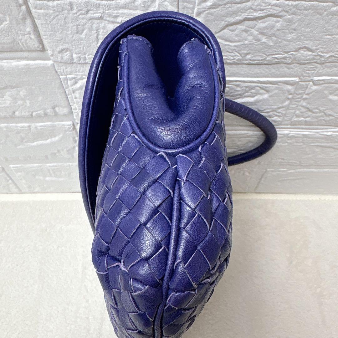 【希少✨】 ハマノ ロイヤルモデル イントレチャート ハンドバッグ レザー 青