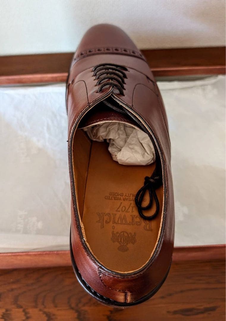 【新品・未着用】Berwick 1707 キャップトゥ ブラウン