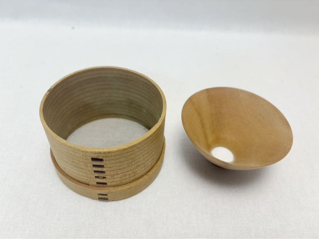 美品茶道具 茶掃箱セット鹿皮 銀製茶杓 組羽根 茶漏斗 茶ふるい 曲茶篩 茶合