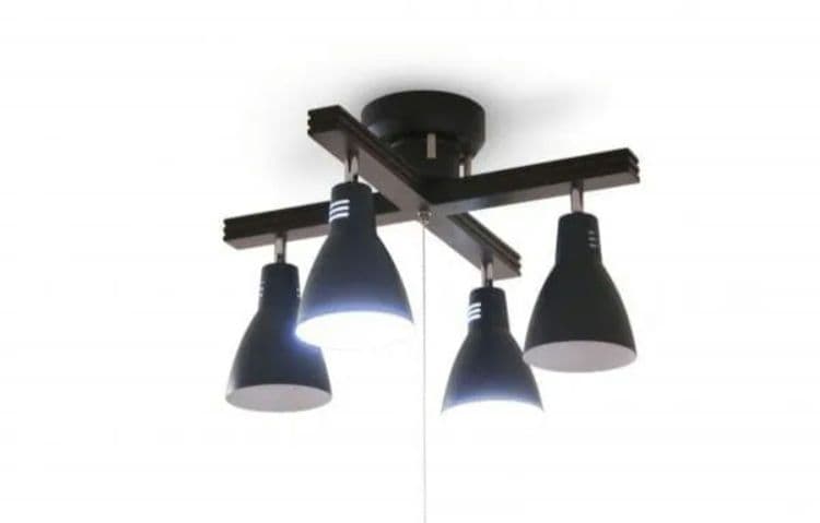 電球付　4灯シーリングライト　スポットライト