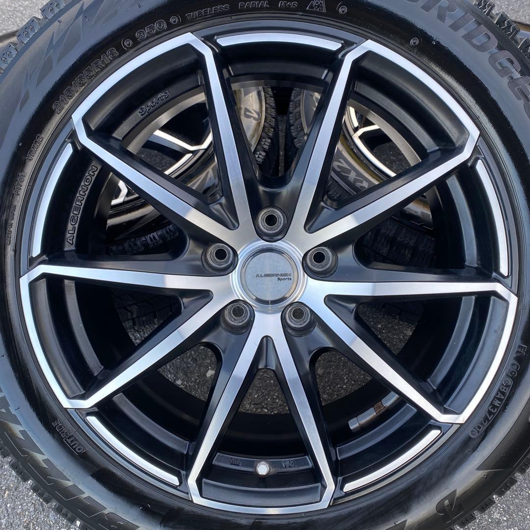 中古バリ溝‼️ブリヂストンスタッドレスセット215/55R18 CX-30等