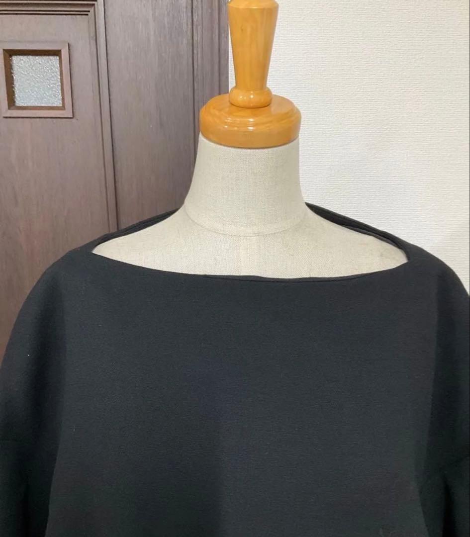 ENFOLD ブラック サークルコクーンドレス