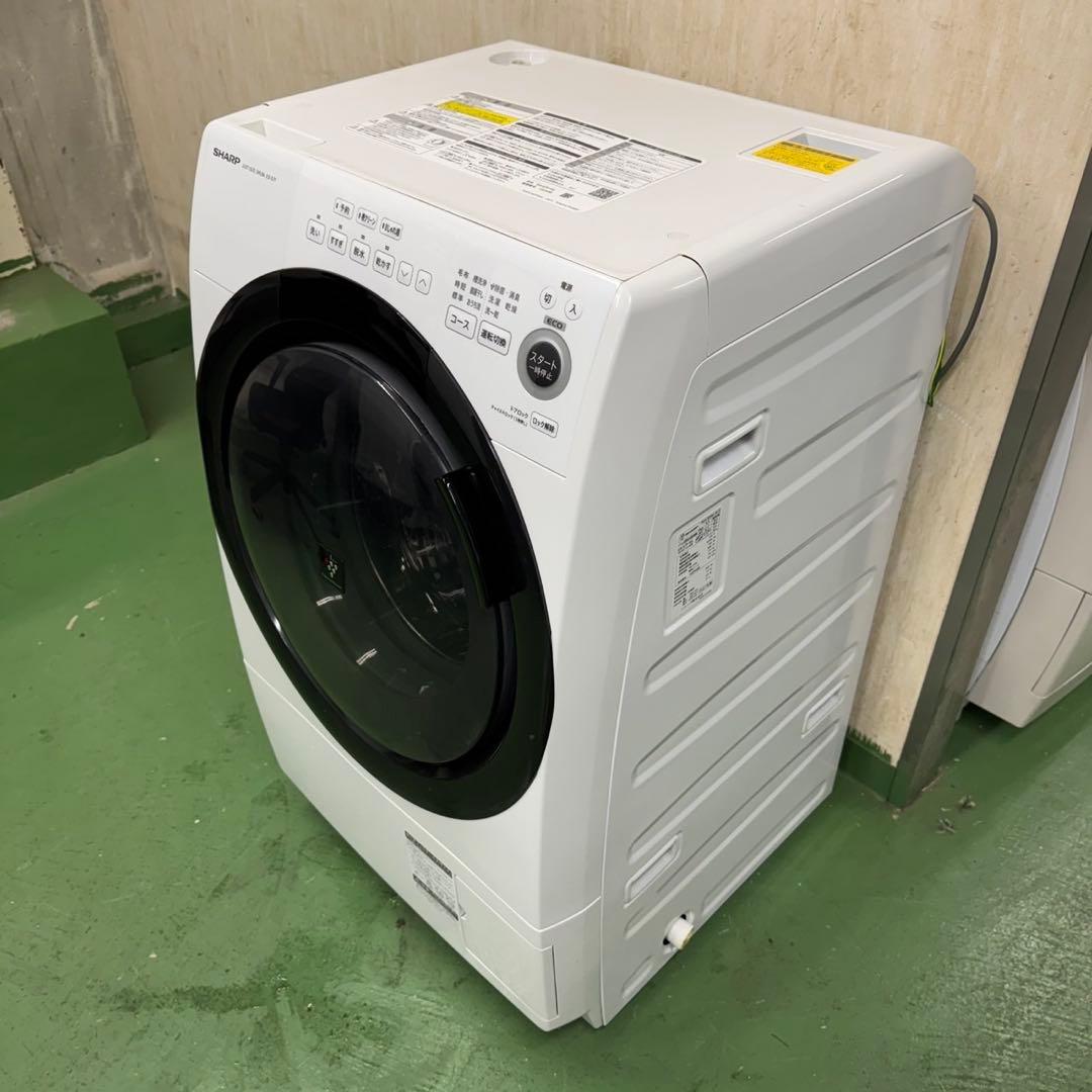 183 シャープドラム式洗濯機　乾燥付　7/3.5キロ　小型　一人暮らし　左開き