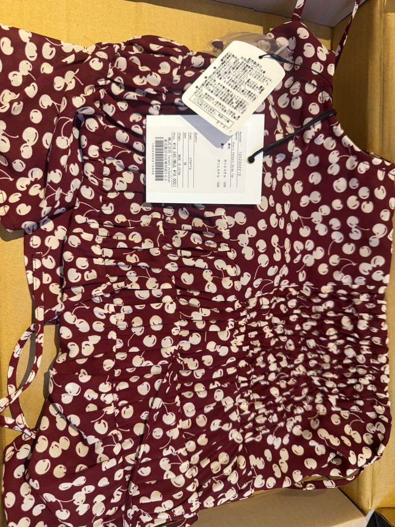 herlipto Cherry Pattern Strap Top キャミソール