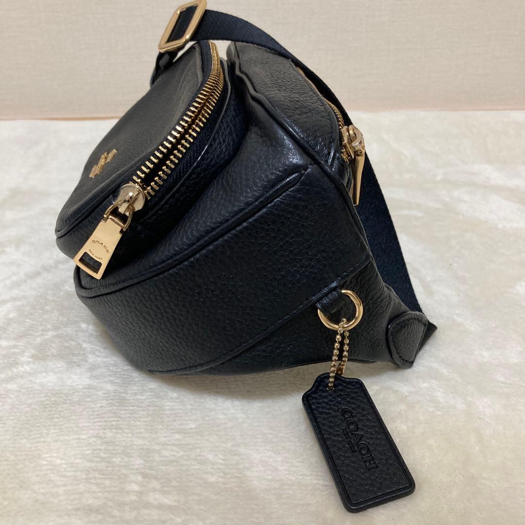 コーチ COACH 6488ブラック ボディバッグ 　ウエストバッグ 極美品