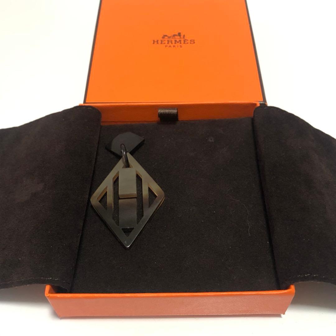 HERMES エルメス バッファローホーン Hロゴ ピアス 片耳 F252044