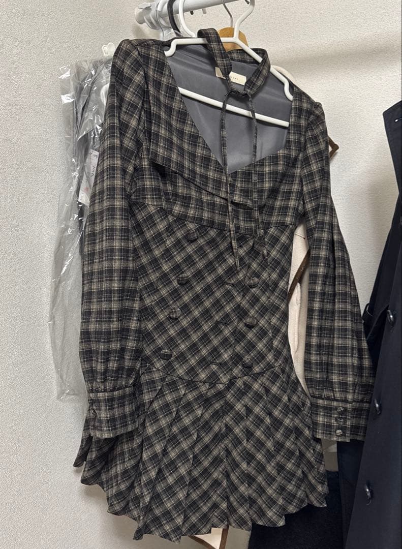 ワンピース ANDMARY Renon pleats mini dress