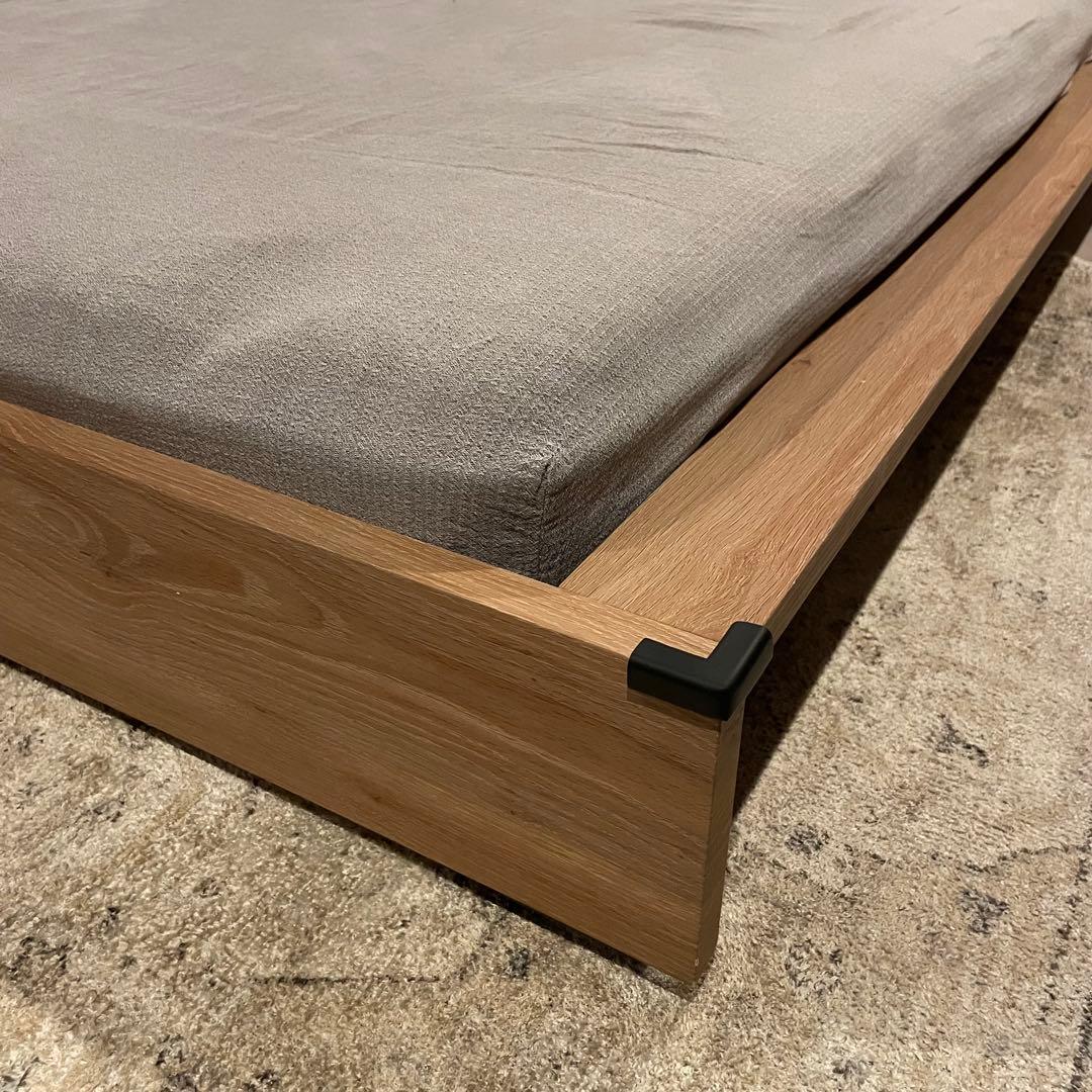 LOWYA ダブル ベッドフレーム& AVENCOマットレスセット ロータイプ