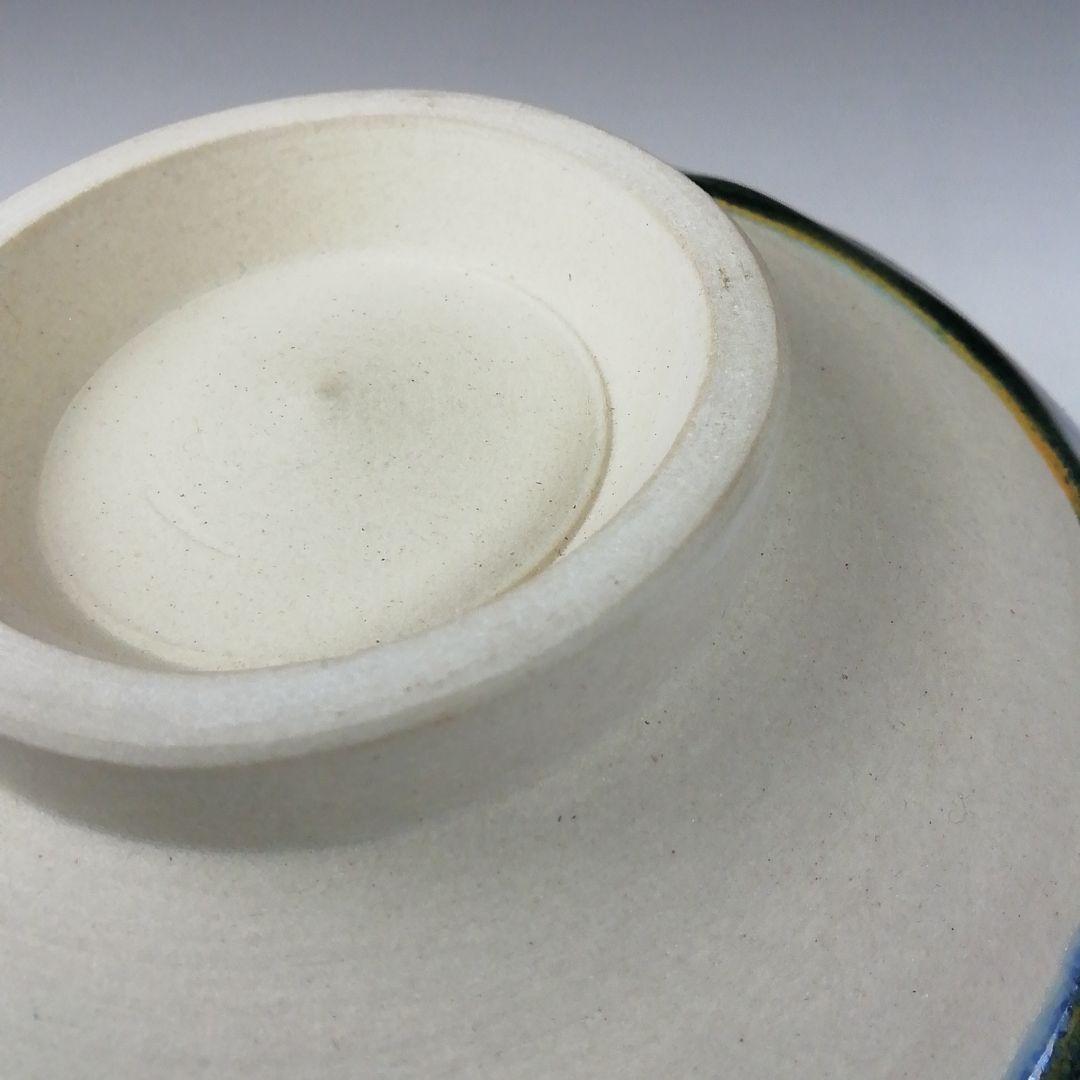 Ｔ６６２　茶碗　『九谷焼』『深厚釉　茶碗』『三代　三ツ井詠一(為吉)造』　共箱