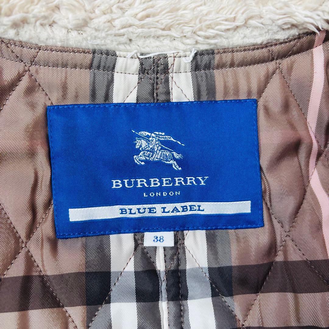 美品 BURBERRY BLUE LABEL モッズコート ノバチェック ロング